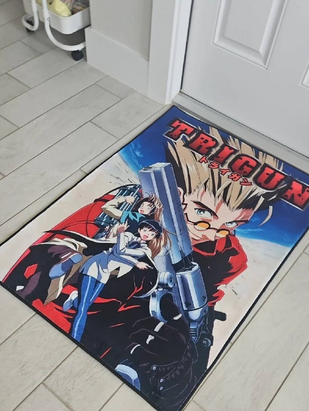 Trigun Anime Poster Rug — Red, Blue, Black
